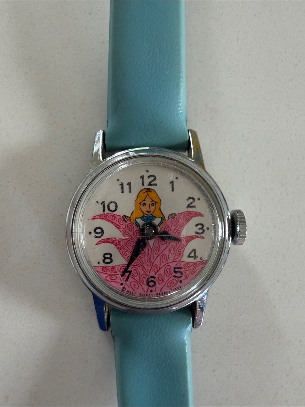 Timex Alice in Wonderland Vintage Manual Wind Up Watch 859